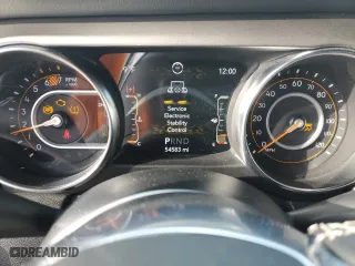 2020 Jeep Wrangler Unlimited Sahara with VIN 1C4HJXEN4LW224564, listed as a Copart auction lot 88884175 with 54,583 mi miles and Salvage Title. Bid and sale history available at carsss.com. Image 9.