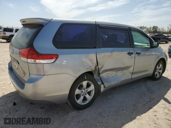 2012 Toyota Sienna with VIN 5TDKA3DC1CS012509, listed as a Copart auction lot 49906955 with 141,745 mi miles and Salvage Title. Bid and sale history available at DreamBid. Image 3.