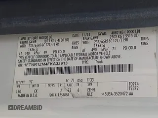 2015 Ford Transit Cargo with VIN 1FTNR1ZM4FKA33913, listed as a IAAI auction lot 42368442 with 91,608 mi miles and . Bid and sale history available at DreamBid. Image 8.