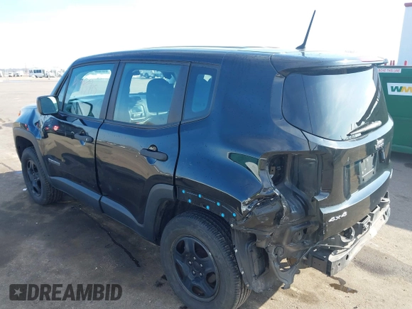 2017 Jeep Renegade Sport with VIN ZACCJBAB2HPG36611, listed as a IAAI auction lot 41795715 with 155,644 mi miles and . Bid and sale history available at carsss.com. Image 3.