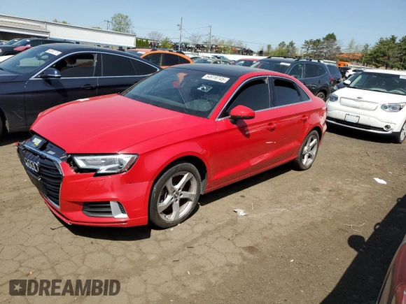 2019 Audi A3 Sedan Premium with VIN WAUBEGFF5K1029101, listed as a Copart auction lot 54919745 with 39,476 mi miles and Clean Title. Bid and sale history available at carsss.com. Image 1.