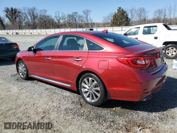 2016 Hyundai Sonata Sport with VIN 5NPE34AF8GH273594, listed as a Copart auction lot 46502205 with 32,719 mi miles and Salvage Title. Bid and sale history available at DreamBid. Image 2.