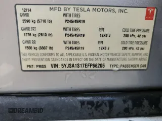 2014 Tesla Model S 60 с VIN 5YJSA1S17EFP66205, выставлен на аукционе Copart как лот 64817025 с пробегом 123 108 миль миль и Чистый • Clean title. История ставок и продаж доступна на DreamBid. Изображение 13.