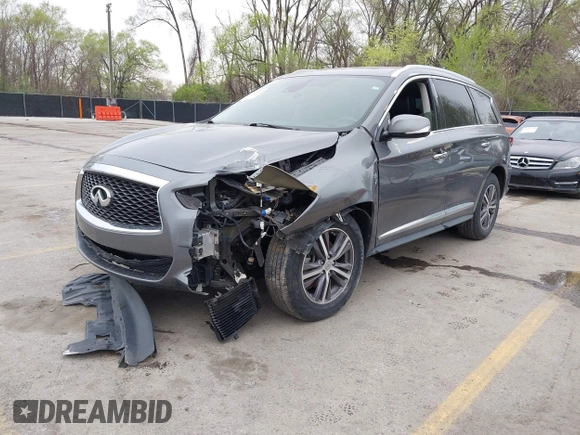 2019 Infiniti QX60 Pure z VIN 5N1DL0MN0KC516547, wystawiony jako IAAI lot #41947705 z przebiegiem 83 454 mil mil oraz . Historia ofert i sprzedaży dostępna na DreamBid. Obrazek 2.