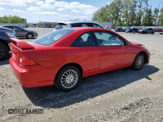 2005 Honda Civic Cpe EX with VIN 1HGEM229X5L017588, listed as a Copart auction lot 56369564 with 145,741 mi miles and Salvage Title. Bid and sale history available at carsss.com. Image 3.