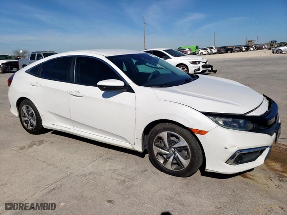 2019 Honda Civic Sedan LX with VIN 2HGFC2F68KH606218, listed as a Copart auction lot 50328745 with 74,750 mi miles and Salvage Title. Bid and sale history available at carsss.com. Image 4.