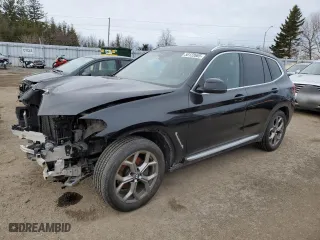 2021 BMW X3 xDrive30i with VIN 5UXTY5C08M9G22847, listed as a Copart auction lot 50122685 with 80,847 mi miles and Salvage Title. Bid and sale history available at carsss.com. Image 1.