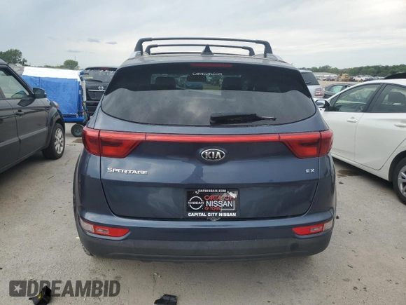 2017 Kia Sportage EX with VIN KNDPN3AC9H7237647, listed as a Copart auction lot 66037414 with 61,901 mi miles and Salvage Title. Bid and sale history available at carsss.com. Image 6.