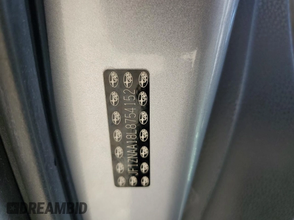 2020 Toyota 86 с VIN JF1ZNAA18L8754152, выставлен на аукционе Copart как лот 56421095 с пробегом 87 954 миль миль и Списание • Salvage title. История ставок и продаж доступна на DreamBid. Изображение 12.