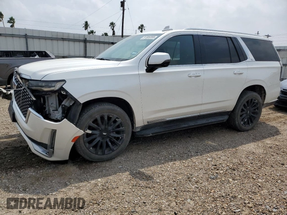 2021 Cadillac Escalade Luxury with VIN 1GYS4AKL3MR232470, listed as a Copart auction lot 51305355 with 94,916 mi miles and Salvage title. Bid and sale history available at DreamBid. Image 1.