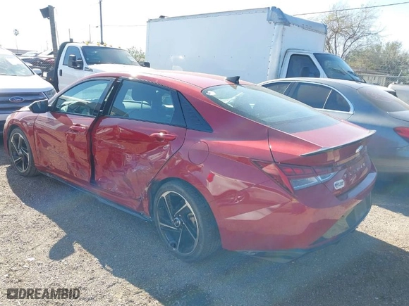 2023 Hyundai Elantra N Line with VIN KMHLR4AF6PU498653, listed as a IAAI auction lot 41206034 with 31,051 mi miles. Bid and sale history available at carsss.com. Image 6.
