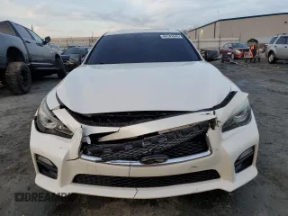 2017 Infiniti Q50 Red Sport 400 with VIN JN1FV7AR4HM870312, listed as a Copart auction lot 44147645 with 118,864 mi miles and Salvage Title. Bid and sale history available at carsss.com. Image 5.