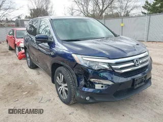 2016 Honda Pilot EX-L with VIN 5FNYF6H51GB057484, listed as a IAAI auction lot 42021196 with 109,470 mi miles. Bid and sale history available at carsss.com. Image 1.
