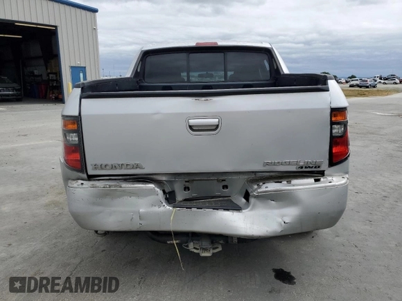 2006 Honda Ridgeline RTL with VIN 2HJYK16566H520340, listed as a Copart auction lot 54568505 with 168,187 mi miles and Salvage Title. Bid and sale history available at carsss.com. Image 6.