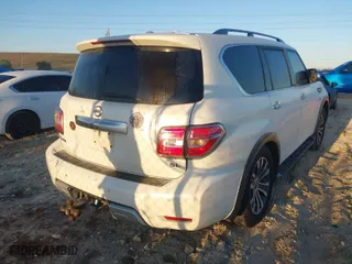 2018 Nissan Armada SL with VIN JN8AY2NC0J9551669, listed as a IAAI auction lot 41773113 with 183,029 mi miles. Bid and sale history available at carsss.com. Image 4.