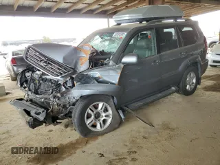 2005 Lexus GX 470 with VIN JTJBT20XX50073695, listed as a Copart auction lot 50595385 with 162,617 mi miles and Salvage Title. Bid and sale history available at carsss.com. Image 1.