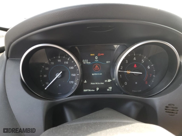 2020 Jaguar F-PACE 25t Premium with VIN SADCJ2FX2LA638148, listed as a Copart auction lot 48598465 with 69,736 mi miles and Salvage Title. Bid and sale history available at carsss.com. Image 9.