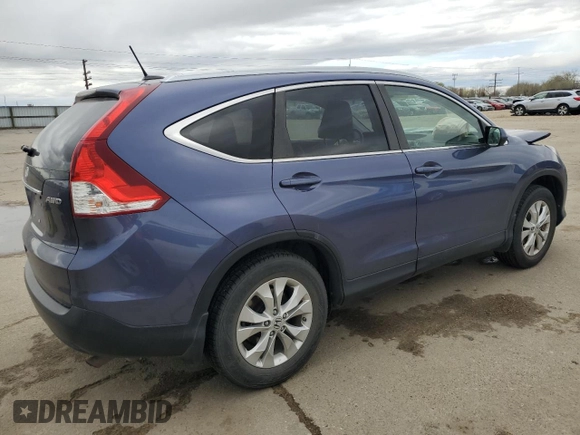 2012 Honda CR-V EX-L with VIN JHLRM4H70CC005483, listed as a Copart auction lot 51521135 with 47,212 mi miles and Salvage Title. Bid and sale history available at carsss.com. Image 3.