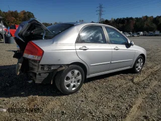 2007 Kia Spectra EX with VIN KNAFE121475450624, listed as a Copart auction lot 77712594 with 100,646 mi miles and Salvage Title. Bid and sale history available at carsss.com. Image 3.