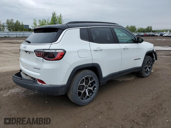 2025 Jeep Compass Limited с VIN 3C4NJDCN7ST511874, выставлен на аукционе Copart как лот 45583635 с пробегом 4 929 миль миль и Списание • Salvage title. История ставок и продаж доступна на DreamBid. Изображение 3.