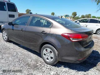 2017 Kia Forte LX with VIN 3KPFK4A78HE039154, listed as a IAAI auction lot 41815141 with 109,273 mi miles. Bid and sale history available at carsss.com. Image 3.