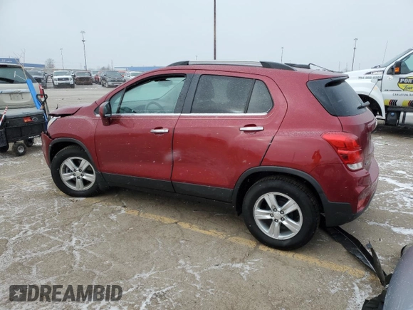 2019 Chevrolet Trax LT z VIN 3GNCJLSB0KL117665, wystawiony jako Copart lot #41382875 z przebiegiem 50 878 mil mil oraz Szkoda całkowita • Salvage title. Historia ofert i sprzedaży dostępna na DreamBid. Obrazek 2.