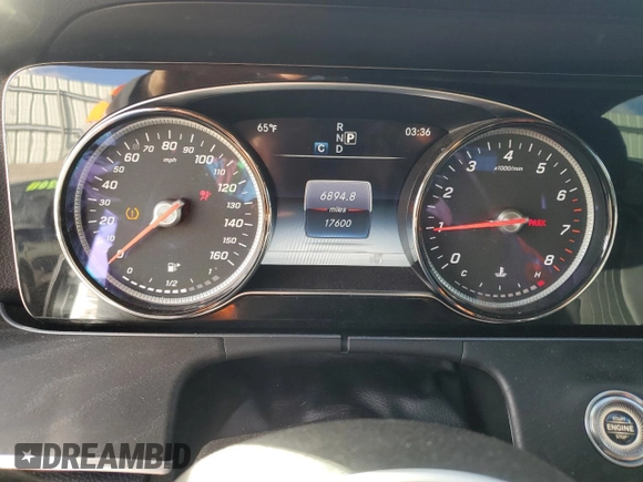 2017 Mercedes-Benz E-Class E 300 Luxury with VIN WDDZF4JB5HA036310, listed as a Copart auction lot 45744255 with 17,600 mi miles and Salvage Title. Bid and sale history available at carsss.com. Image 9.
