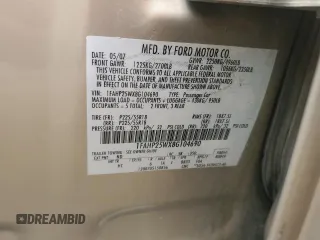 2008 Ford Taurus Limited with VIN 1FAHP25WX8G104690, listed as a Copart auction lot 45486635 with 131,369 mi miles and Salvage Title. Bid and sale history available at DreamBid. Image 12.