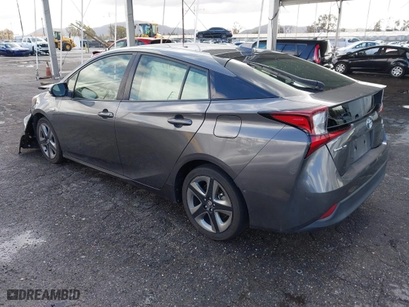 2022 Toyota Prius L Eco with VIN JTDKAMFU7N3155268, listed as a IAAI auction lot 41589024 with 158,430 mi miles. Bid and sale history available at carsss.com. Image 3.
