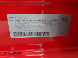 2005 Audi S4 z VIN WAUPL68E05A061792, wystawiony jako Copart lot #71250034 z przebiegiem 57 794 mil mil oraz Szkody całkowita. Historia ofert i sprzedaży dostępna na DreamBid. Obrazek 12.