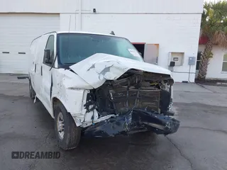 2018 Chevrolet Express Cargo Van with VIN 1GCZGHFG5J1338222, listed as a IAAI auction lot 42055230 with 160,882 mi miles. Bid and sale history available at carsss.com. Image 6.