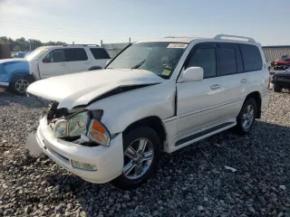 2006 Lexus LX 470 z VIN JTJHT00W864007291, wystawiony jako Copart lot #57331555 z przebiegiem 142 194 mil mil oraz Szkody całkowita. Historia ofert i sprzedaży dostępna na DreamBid. Obrazek 1.