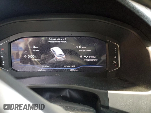 2022 Volkswagen Atlas SEL with VIN 1V2BR2CAXNC537557, listed as a Copart auction lot 44645335 with 48,374 mi miles and Salvage title. Bid and sale history available at DreamBid. Image 9.