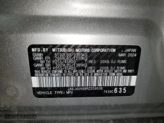2024 Mitsubishi Outlander SE with VIN JA4J4VA88RZ059536, listed as a Copart auction lot 53949935 with 16,615 mi miles and Clean Title. Bid and sale history available at carsss.com. Image 13.