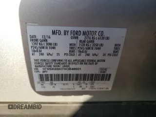 2017 Ford Explorer with VIN 1FM5K8BH7HGB48601, listed as a Copart auction lot 50244985 with 228,904 mi miles and Salvage Title. Bid and sale history available at carsss.com. Image 14.