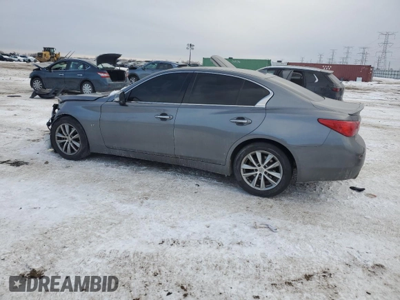 2015 Infiniti Q50 with VIN JN1BV7AR7FM420388, listed as a Copart auction lot 45231595 with 90,259 mi miles and Salvage Title. Bid and sale history available at DreamBid. Image 2.