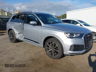2021 Audi Q7 Premium Plus with VIN WA1LXAF74MD036771, listed as a IAAI auction lot 42125819 with 20,495 mi miles and . Bid and sale history available at DreamBid. Image 1.
