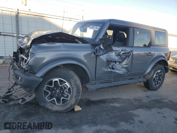 2022 Ford Bronco with VIN 1FMEE5DP0NLA77206, listed as a Copart auction lot 83041744 with 0 mi miles and Salvage Title. Bid and sale history available at carsss.com. Image 1.
