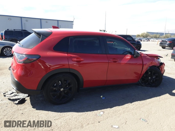 2023 Honda HR-V Sport with VIN 3CZRZ1H56PM734856, listed as a Copart auction lot 48596025 with 62,515 mi miles and Salvage Title. Bid and sale history available at carsss.com. Image 3.