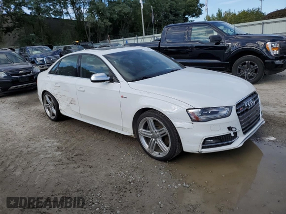 2015 Audi S4 Prestige with VIN WAUKGAFLXFA053851, listed as a Copart auction lot 73318364 with 141,847 mi miles and Salvage Title. Bid and sale history available at carsss.com. Image 4.