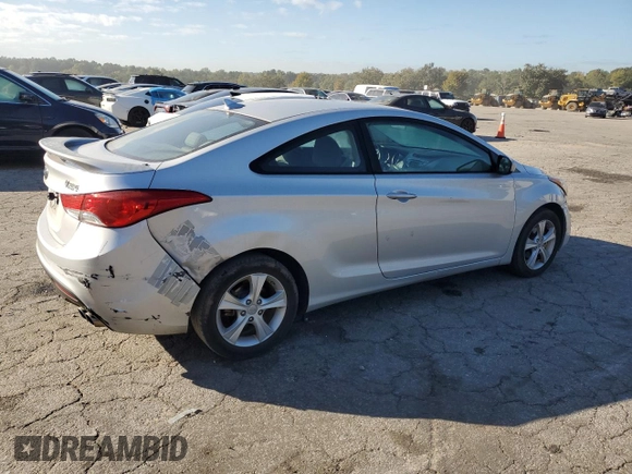2013 Hyundai Elantra Coupe GS PZEV with VIN KMHDH6AE0DU022405, listed as a Copart auction lot 76497474 with 64,249 mi miles and Salvage Title. Bid and sale history available at carsss.com. Image 3.