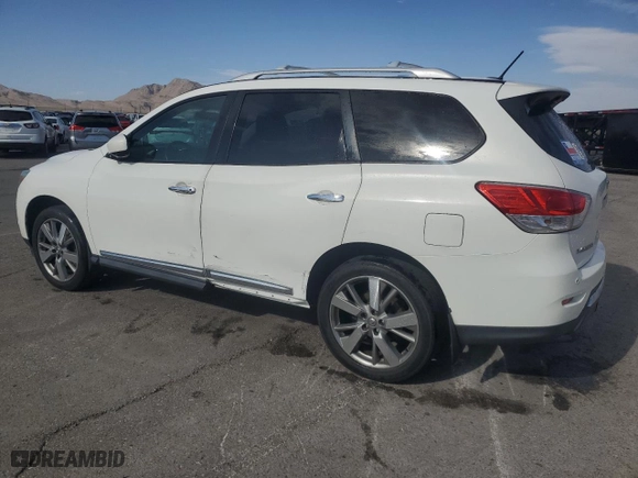 2013 Nissan Pathfinder Platinum with VIN 5N1AR2MN8DC655177, listed as a Copart auction lot 49916355 with 123,722 mi miles and Clean Title. Bid and sale history available at carsss.com. Image 2.
