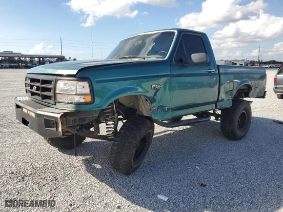1996 Ford F-150 Special with VIN 1FTEF15N0TLB21113, listed as a Copart auction lot 80069624 with 203,547 mi miles and Salvage Title. Bid and sale history available at carsss.com. Image 1.