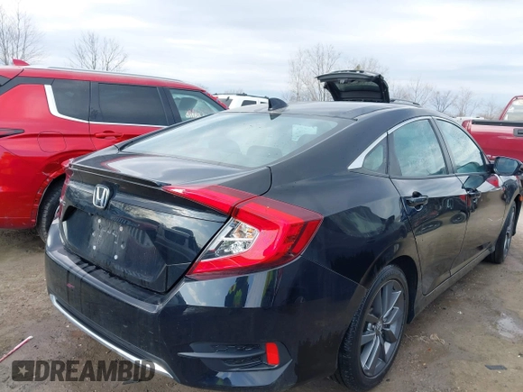 2021 Honda Civic Sedan EX with VIN 2HGFC1F34MH704651, listed as a IAAI auction lot 41873028 with 46,881 mi miles. Bid and sale history available at carsss.com. Image 4.