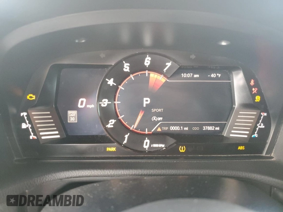 2021 Toyota Supra 2.0 with VIN WZ1DB2C02MW045335, listed as a Copart auction lot 44009215 with 37,882 mi miles and Salvage title. Bid and sale history available at DreamBid. Image 9.