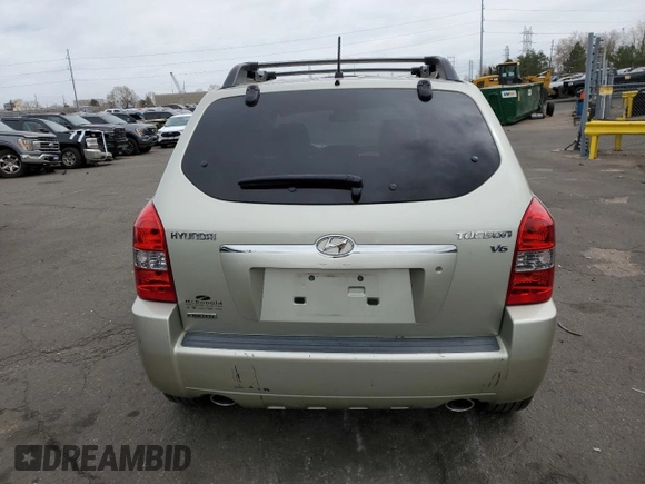 2007 Hyundai Tucson SE with VIN KM8JN12D77U541198, listed as a Copart auction lot 50425615 with 76,863 mi miles and Salvage Title. Bid and sale history available at carsss.com. Image 6.