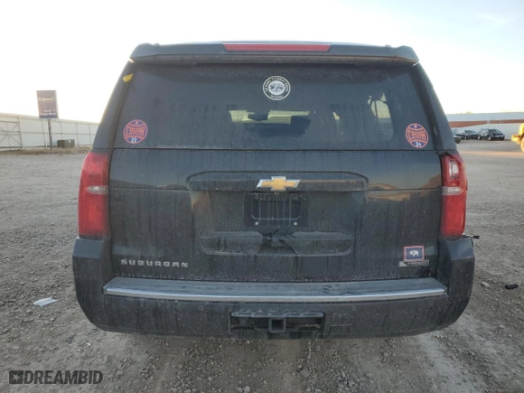 2017 Chevrolet Suburban Premier with VIN 1GNSKJKC3HR178810, listed as a Copart auction lot 83081394 with 0 mi miles and Salvage Title. Bid and sale history available at carsss.com. Image 6.