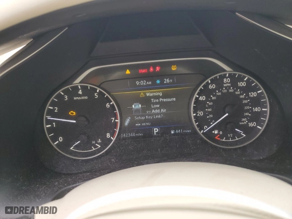2016 Nissan Murano SV with VIN 5N1AZ2MG3GN154689, listed as a Copart auction lot 45971115 with 142,344 mi miles and Salvage Title. Bid and sale history available at carsss.com. Image 9.