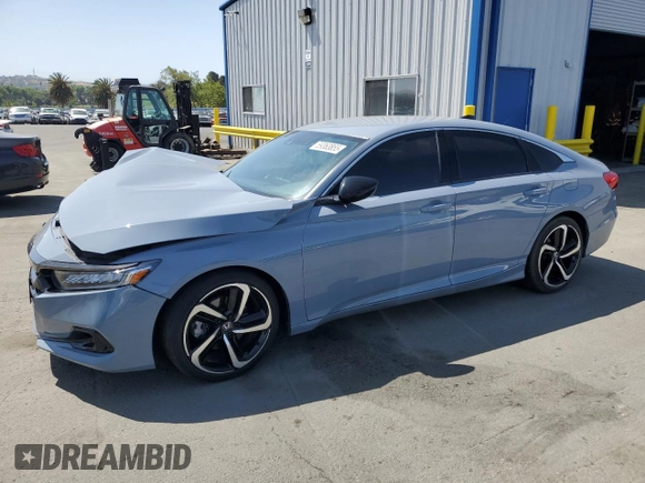 2021 Honda Accord Sport with VIN 1HGCV1F36MA122661, listed as a Copart auction lot 59363855 with 51,445 mi miles and Salvage title. Bid and sale history available at DreamBid. Image 1.