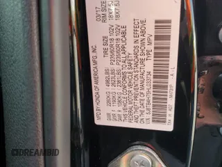 2017 Acura RDX Advance with VIN 5J8TB4H75HL033734, listed as a Copart auction lot 62729295 with 63,858 mi miles and Salvage title. Bid and sale history available at DreamBid. Image 13.